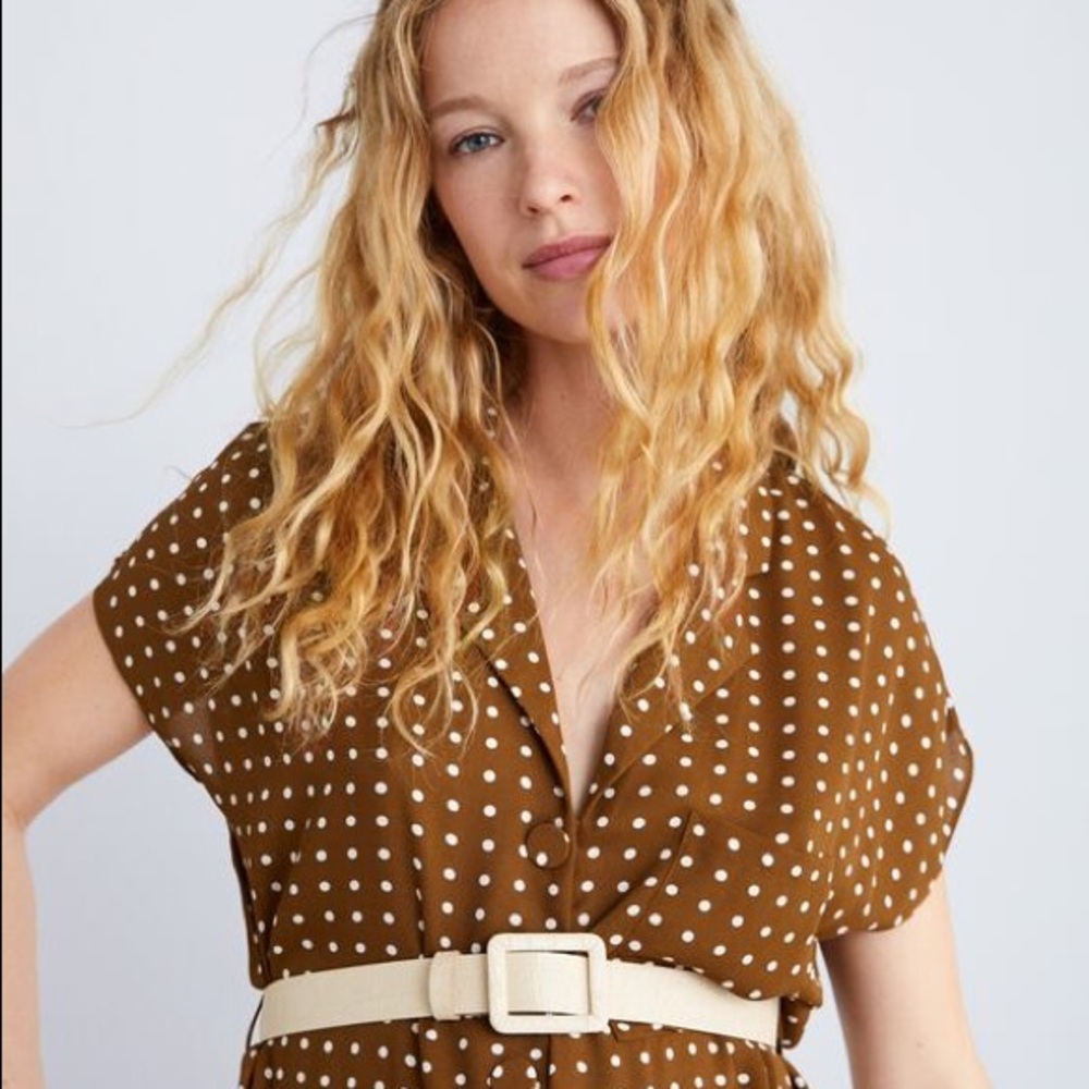 NWOT Zara polka dot jumpsuit